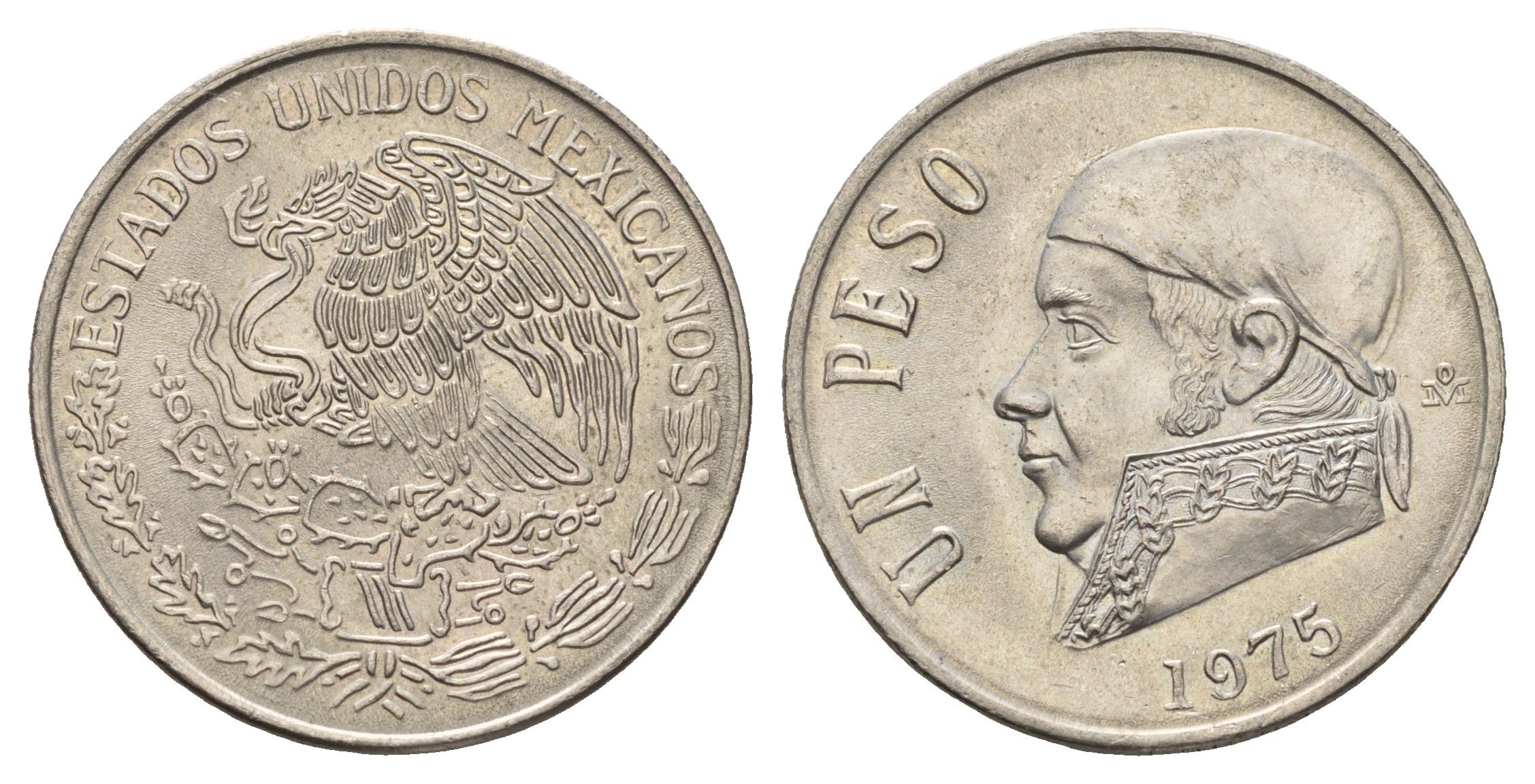 Мексика 1 песо 1975 Хосе Мария Морелос KM 460 медно-никель UNC 4645-1124