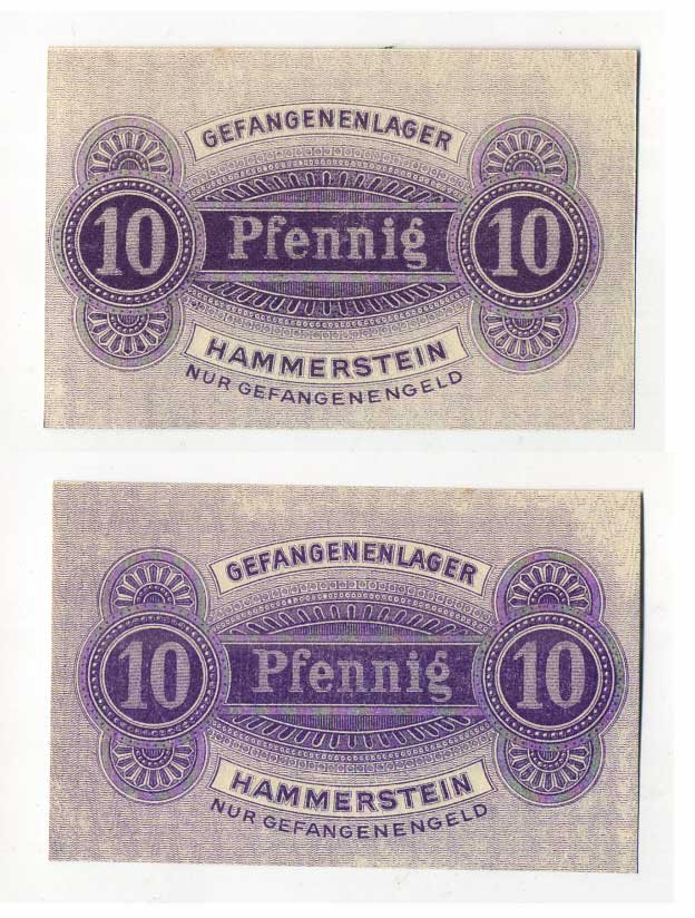 Германия 10 пфеннигов ND Хаммерштайн, лагерь военнопленных C-3077 бумага UNC (пресс) 504-62-2-2