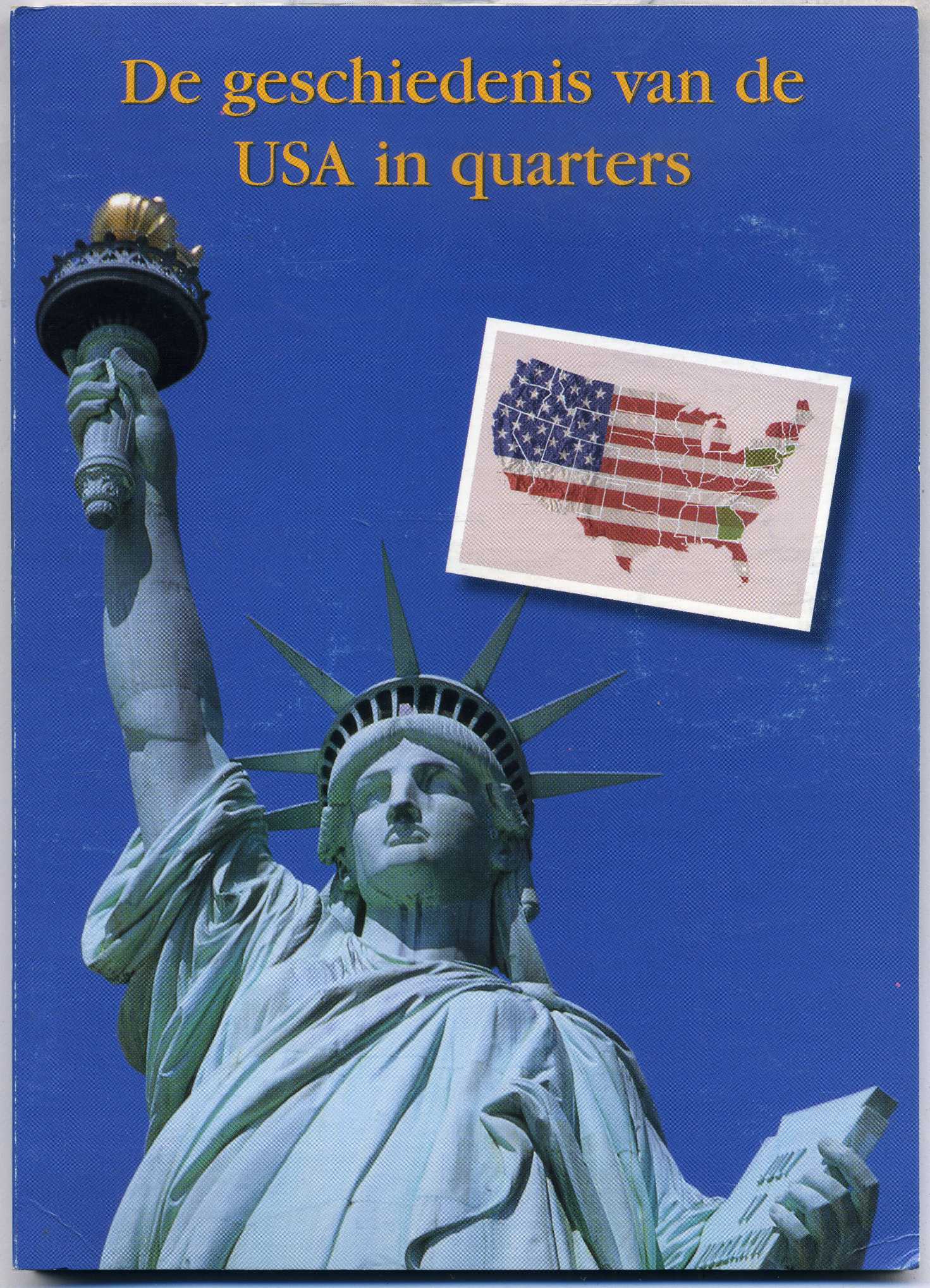 США набор из 5 квотеров 1999 штаты США: Нью-Джерси, Делавер, Джорджия, Коннектикут, Пенсильвания, буклет, капсулы, сертификат KM 295, 293, 296, 297, 294 медно-никель UNC 7-6-1-28