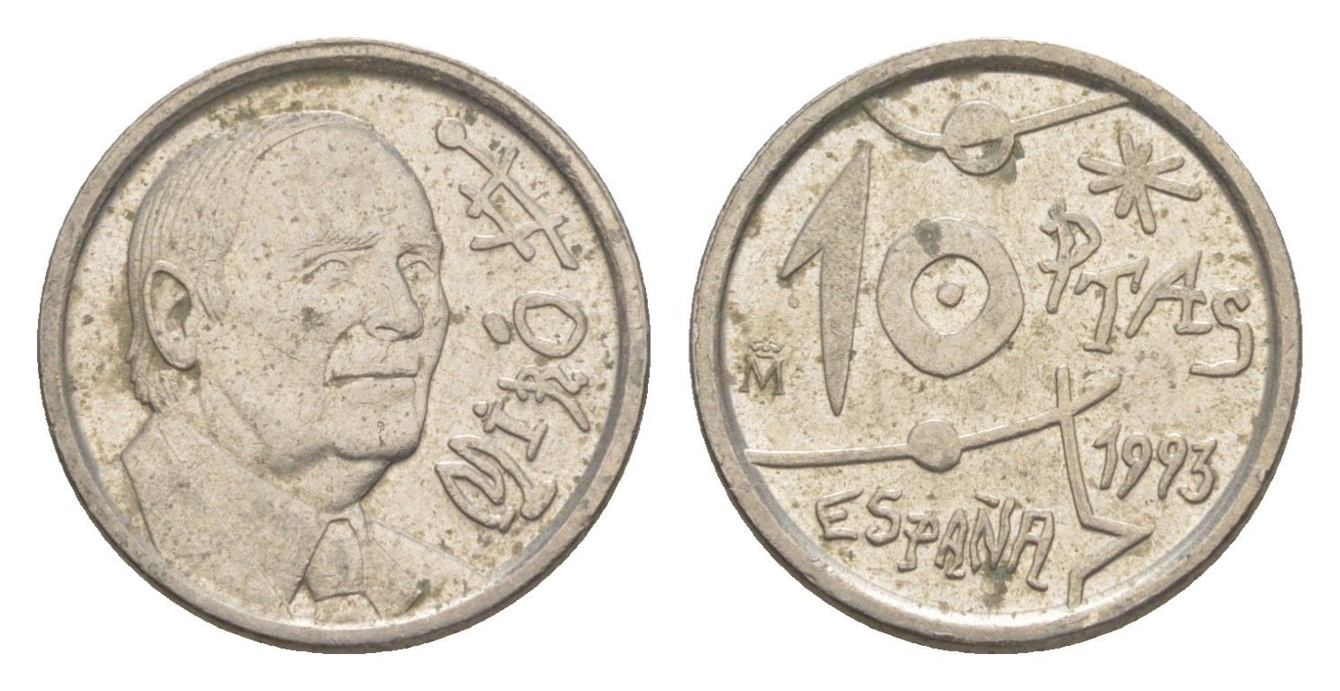 Испания 10 песет 1993 Жоан Миро KM 918 медно-никель 4623-1245