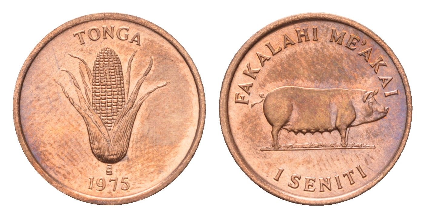 Тонга 1 сенити 1975 ФАО KM 42 бронза UNC 86-157