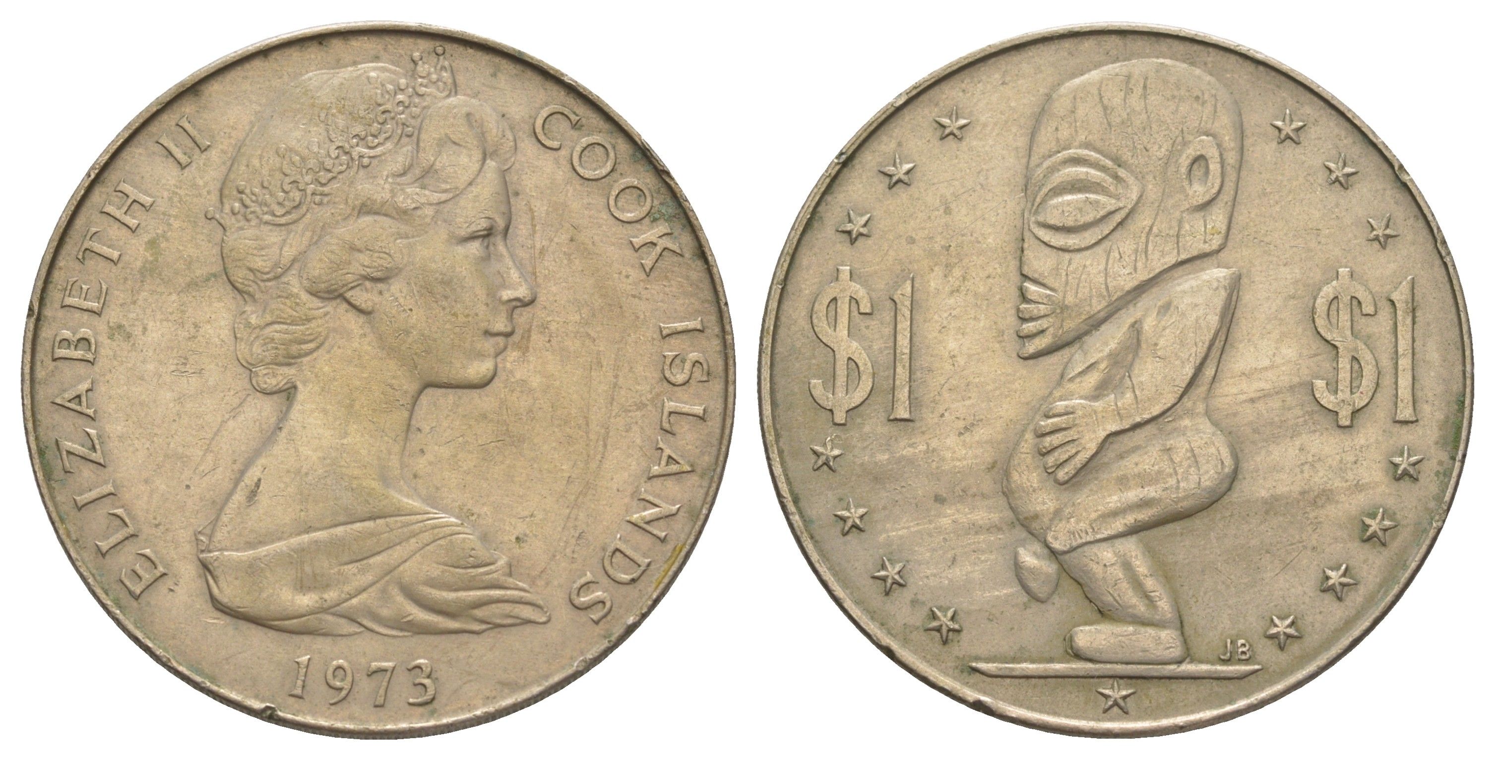 Острова Кука 1 доллар 1973 KM 7 медно-никель 4184-1225