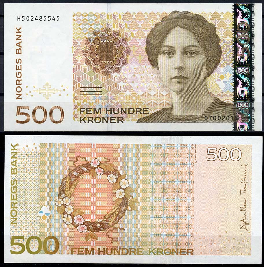 Норвегия 500 крон 2015 Сигрид Унсет Pick 51 g  бумага  UNC (пресс) 000-00-00