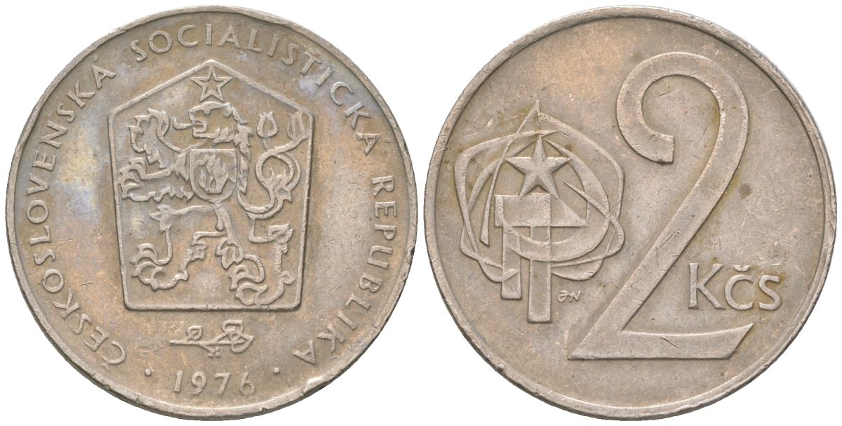 Чехословакия 2 кроны 1976 KM 75 медно-никель 4586-542