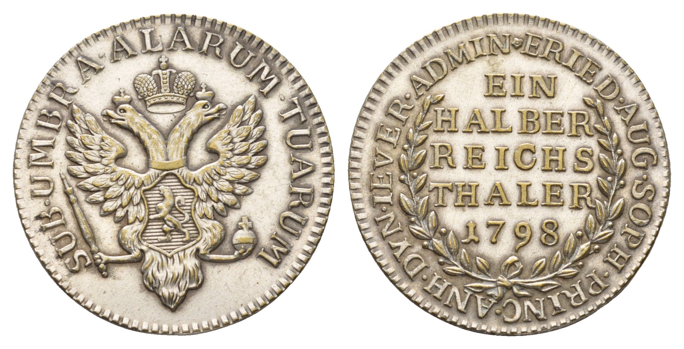 Йевер жетон - 1/2 Рейхсталера 1798 тип KM 109 беллый металл 98-953