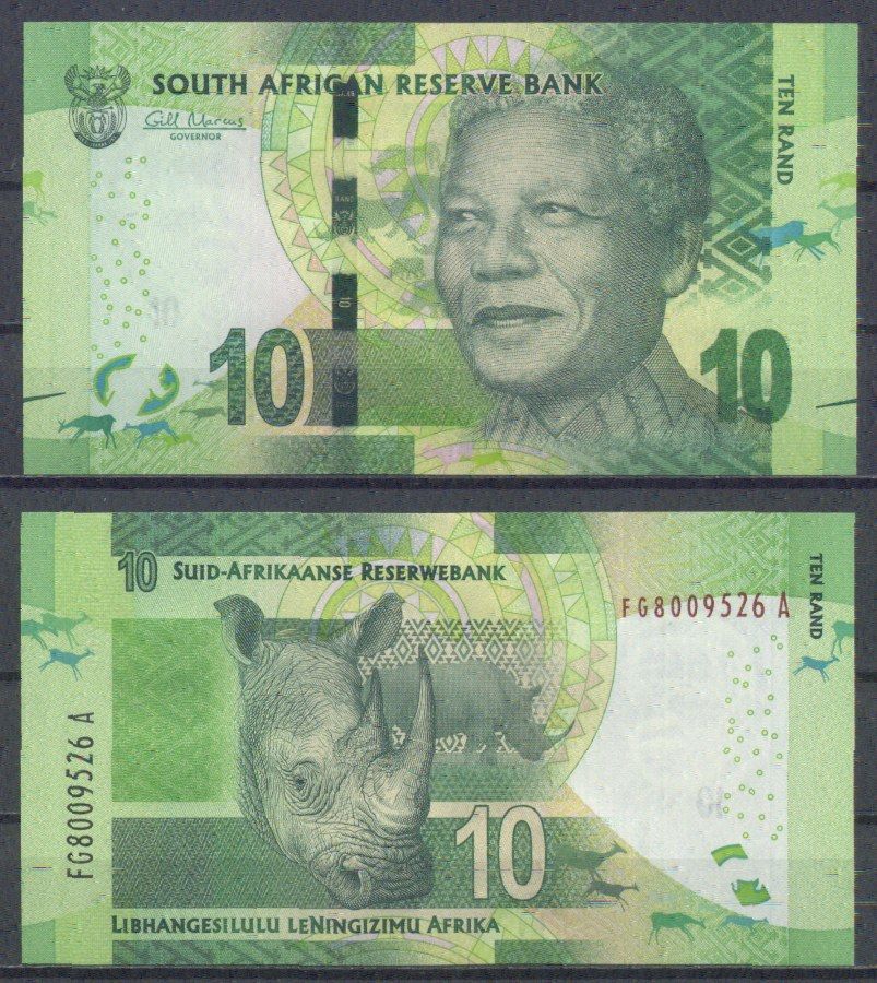 ЮАР 10 рандов ND (2013-2016) Pick 138 a бумага UNC (пресс) 7214-34-3-2
