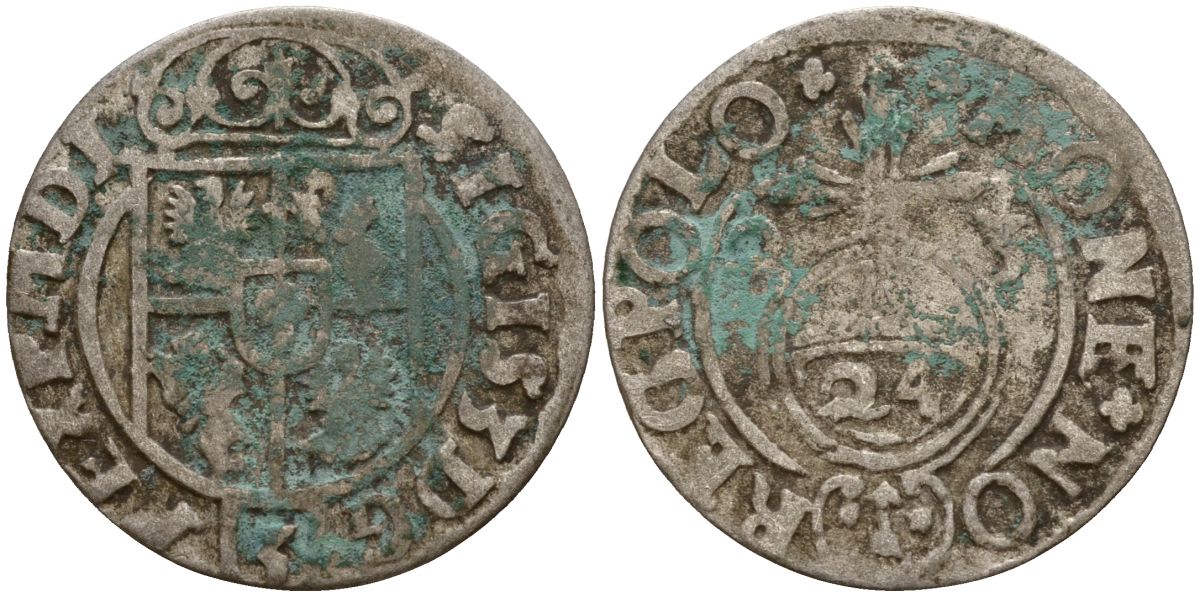 Польша 3 полкера (3 полторака - 1 крейцер) 1623 Сигизмунд III Ваза (1587-1632) Gorecki B.23 серебро 4158-1256
