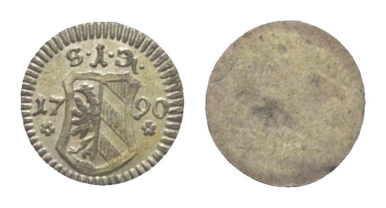 Нюрнберг 1 пфенниг 1790 KM 315 серебро UNC 1529-912