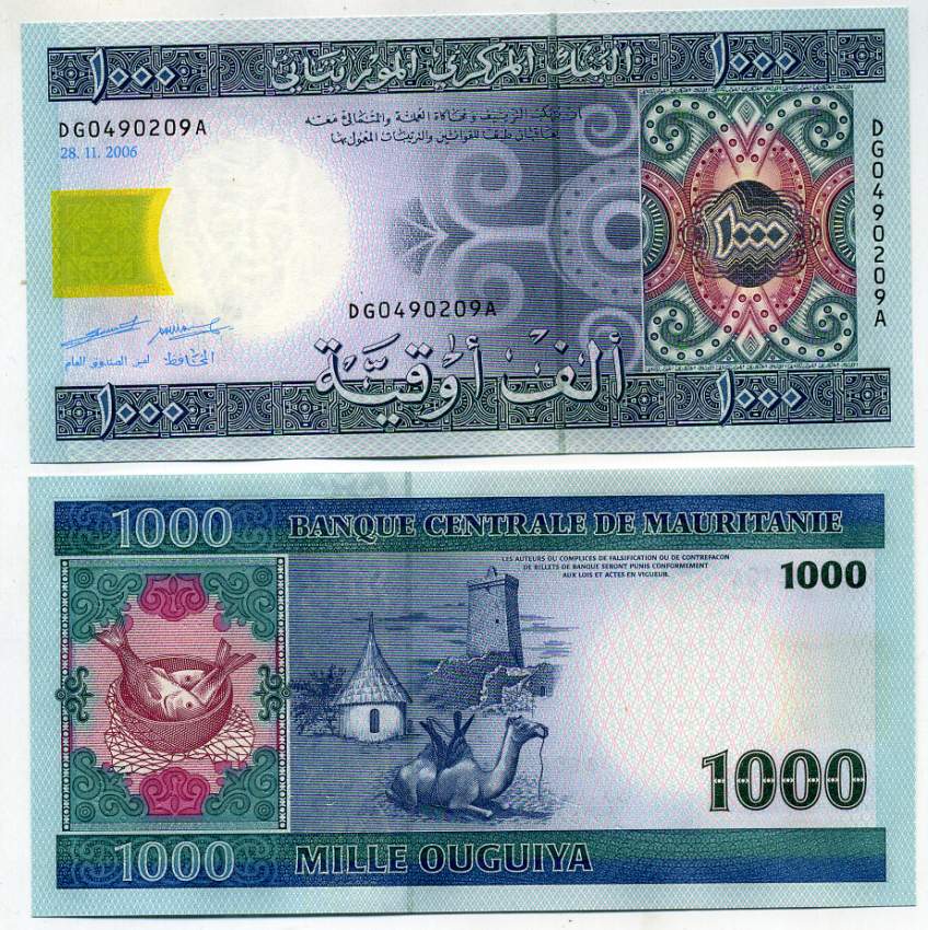 Мавритания 1000 угуйя 2006 рыба, верблюд Pick 13 b бумага UNC (пресс) 00-00
