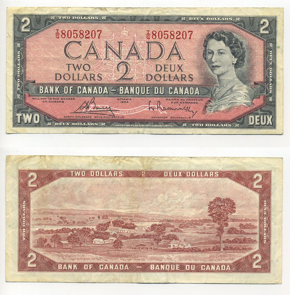КАНАДА 2 ДОЛЛАРА 1972-73 Pick 76c бумага 6294-72-2