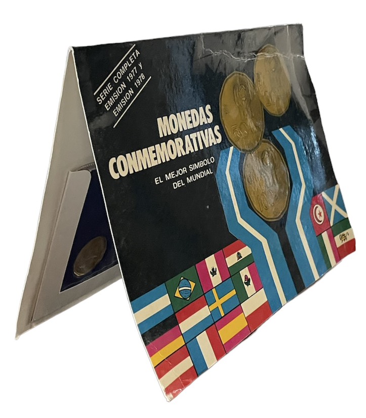 Аргентина набор из 6 монет 1978 Чемпионат мира по футболу 1978 года, в оригинальном блистере KM 75, 76, 77 алюминиевая бронза   UNC  00-00