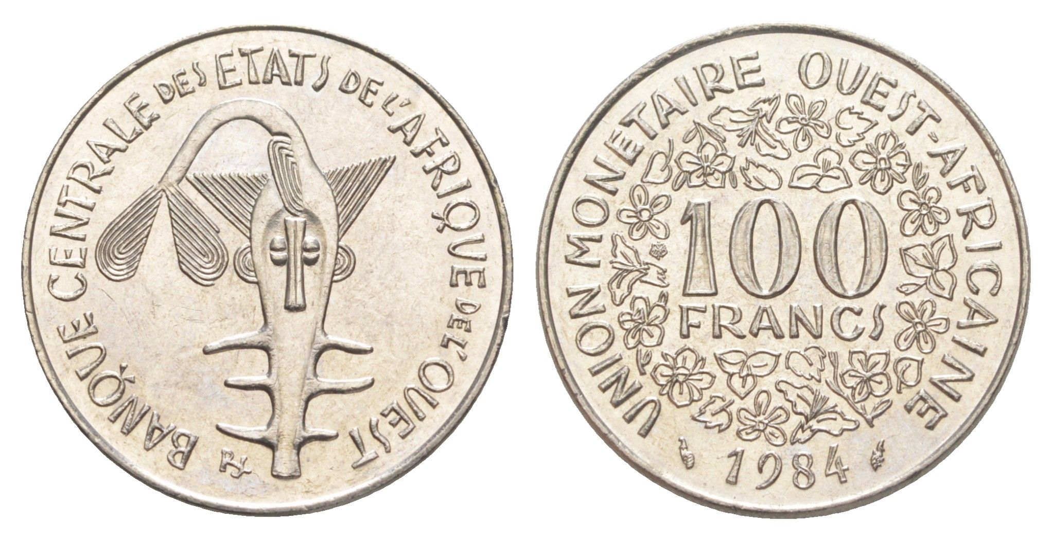 Западная Африка (BCEAO) 100 франков 1984 KM 4 никель UNC 4654-545