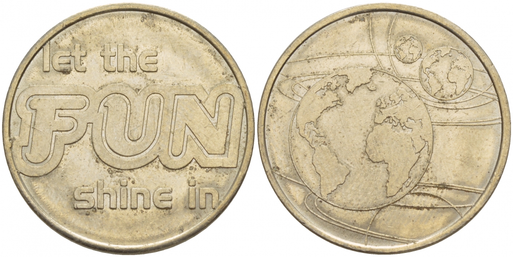 ЕВРОПА ЖЕТОН ИГРОВОЙ ND LET THE FUM SHINE IN белый металл 4544-955