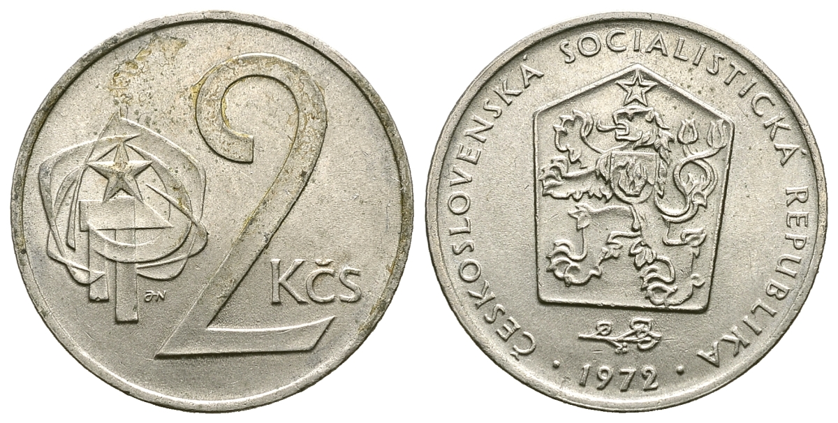 Чехословакия 2 кроны 1972 KM 75 медно-никель 4385-415