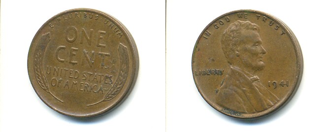 США 1 ЦЕНТ 1941 ЛИНКОЛЬН KM 132 бронза 76-146
