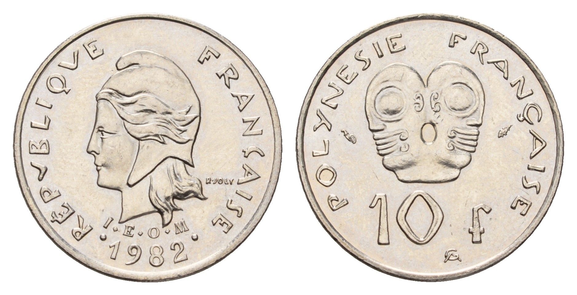 Французская Полинезия 10 франков 1982 KM 8 никель UNC 177-242