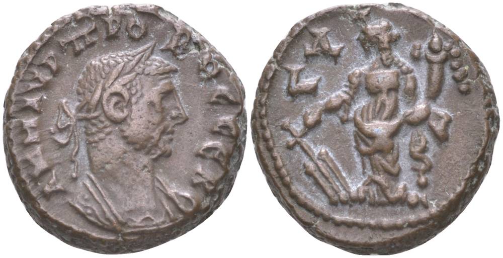 Римская Империя, Провинция Египет тетрадрахма 278 - 279 Проб, бюст императора / Тихе, L Д (4-й год правления), Александрия, 7,40 гр Dattari 5546 биллон 1073-19-53