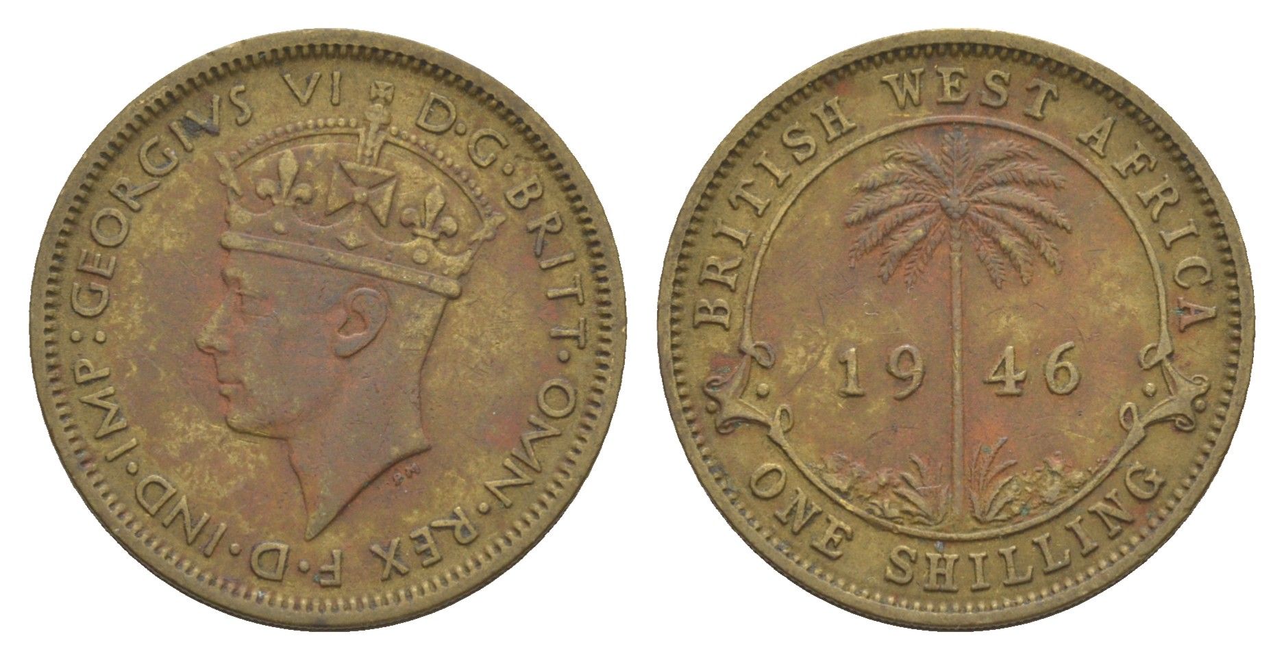 Британская Западная Африка 1 шиллинг 1946 KM 23 никель латунь 4642-211