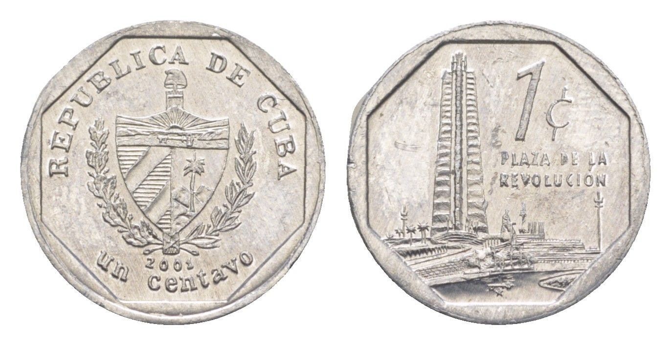 Куба 1 сентаво 2001 KM 733 алюминий UNC 4651-521