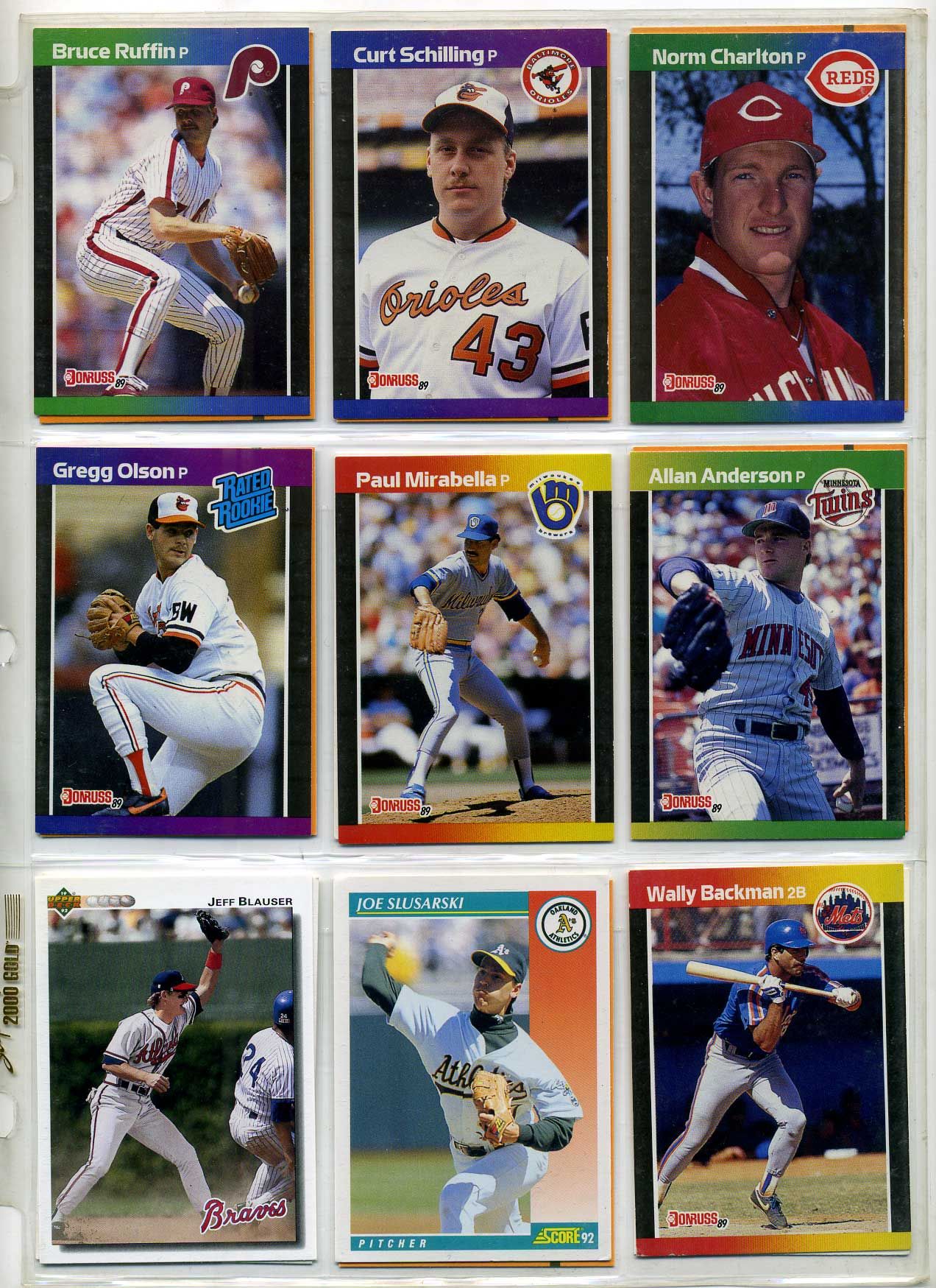 США КАРТОЧКИ БЕЙСБОЛЬНЫЕ 9 штук разных 7501-43