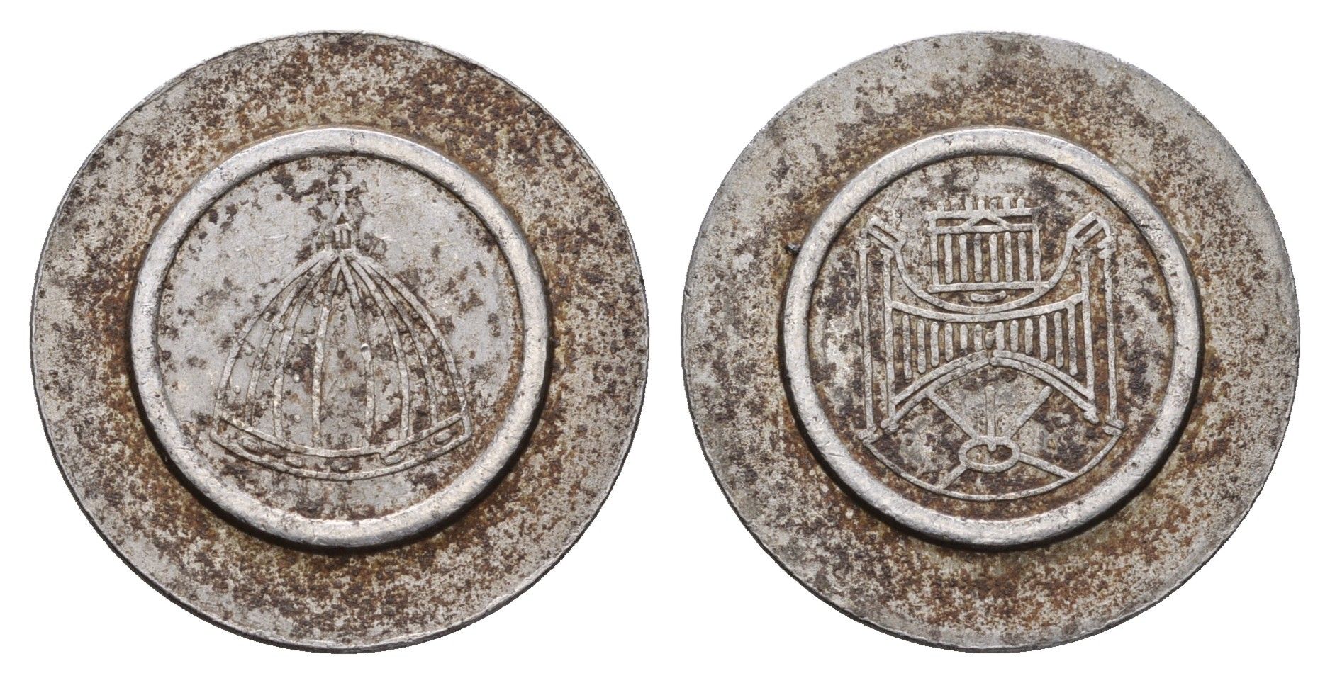 Италия жетон диаметр 24 мм, вес 4,7 гр нержавеющая сталь 4670-822