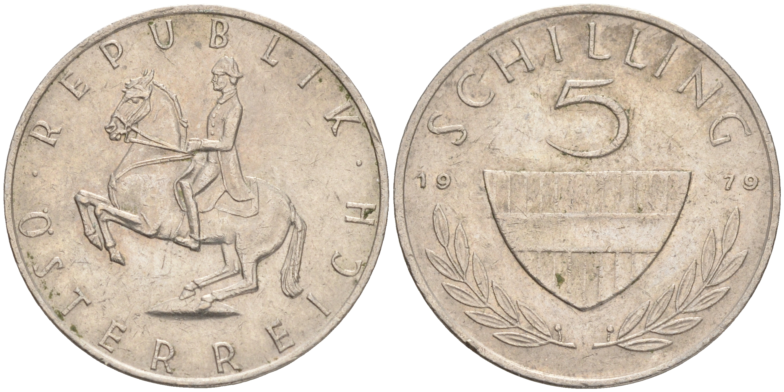 АВСТРИЯ 5 ШИЛЛИНГОВ 1979 KM 2889а медно-никель 4556-231