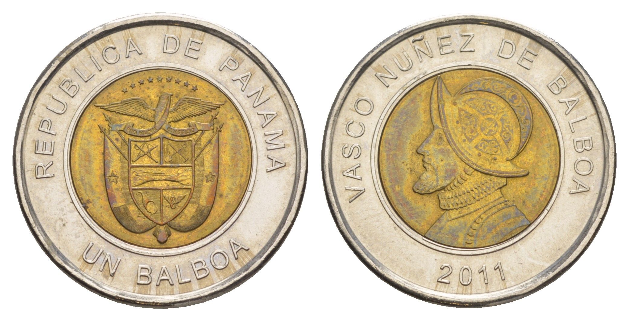 Панама 1 бальбоа 2011 KM 141 биметалл UNC 4642-736