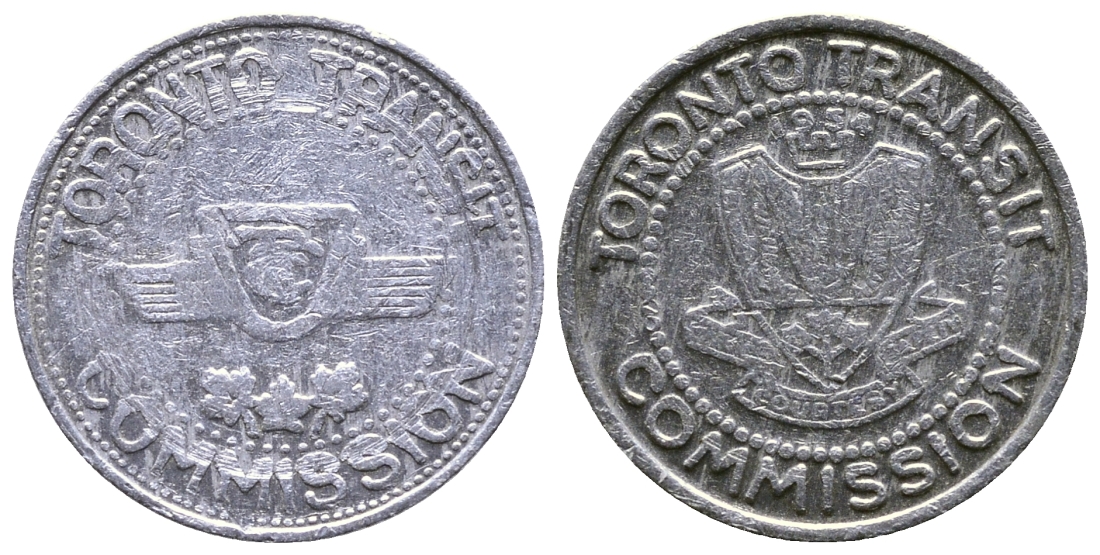 КАНАДА ТРАНСПОРТНЫЙ ЖЕТОН 1954 TORONTO TRANSIT COMMISSION, ТРАНЗИТНЫЙ алюминий 53-114
