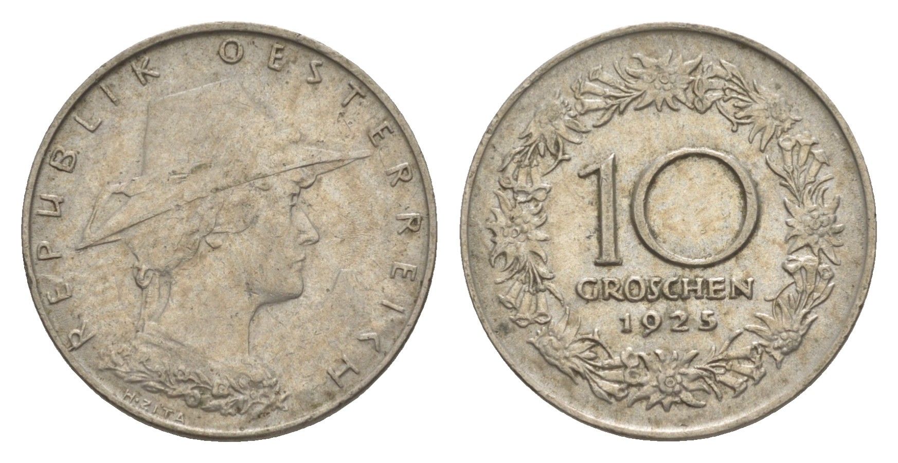 Австрия 10 грошей 1925 KM 2838 медно-никель 4639-1048