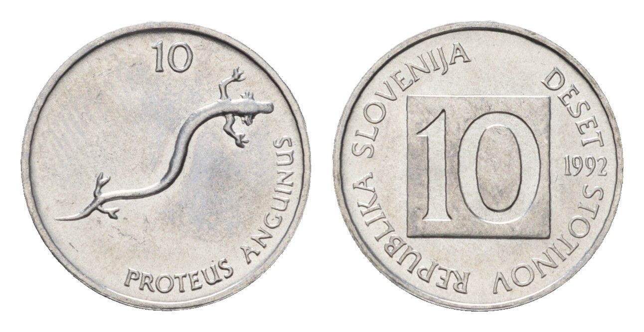 Словения 10 стотинов 1992 KM 7 алюминий UNC 4173-261