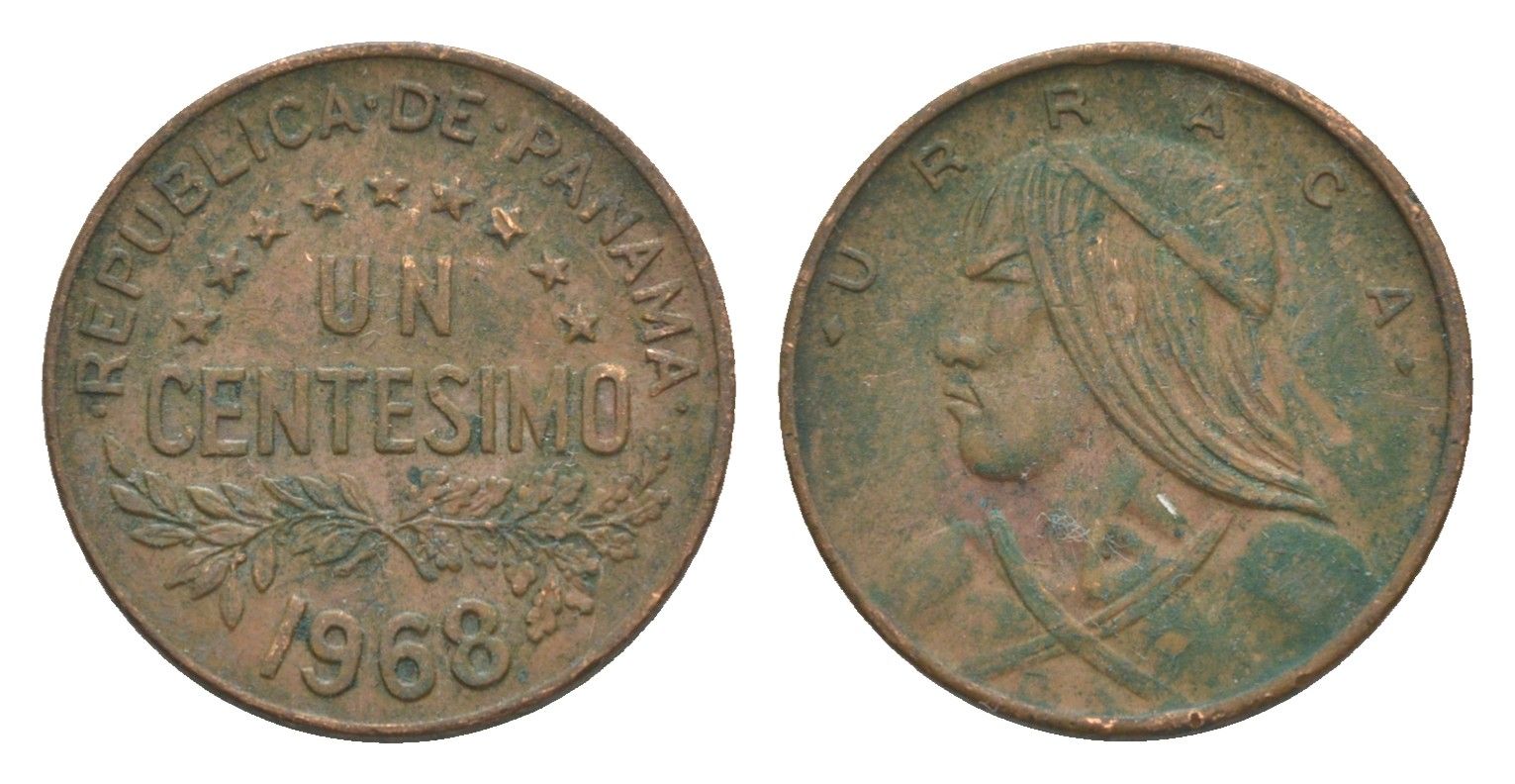 Панама 1 сентесимо 1968 KM 22 бронза 4644-627