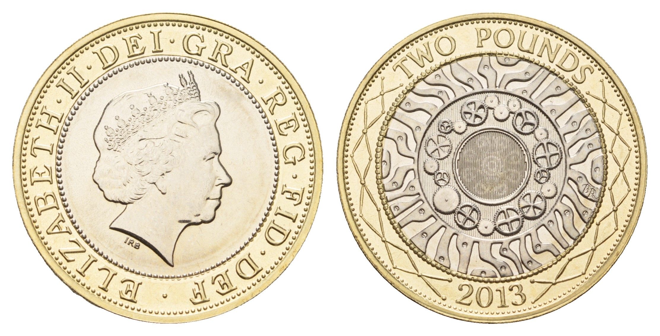 Великобритания 2 фунта 2013 Елизавета II (1952-2022) KM 994, Spink 4570 (K9) биметалл UNC 76-722