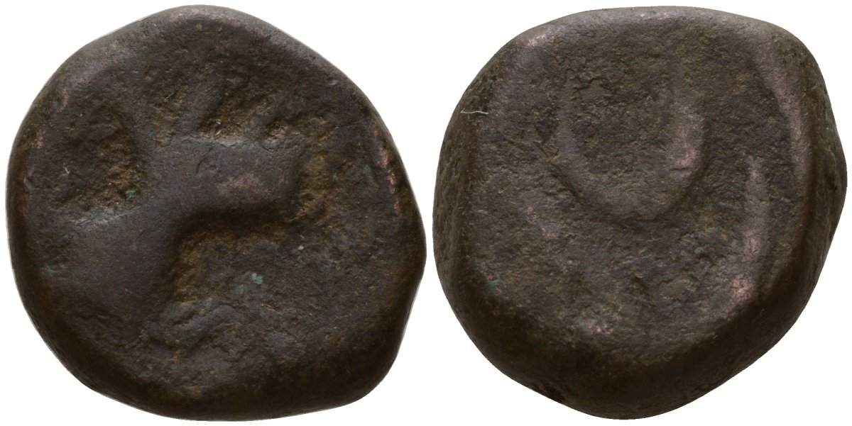 Индия, Хайдарабад, Эличпур 1 пайса 1250-1285 AH анонимный выпуск KM 10a медь 4112-144