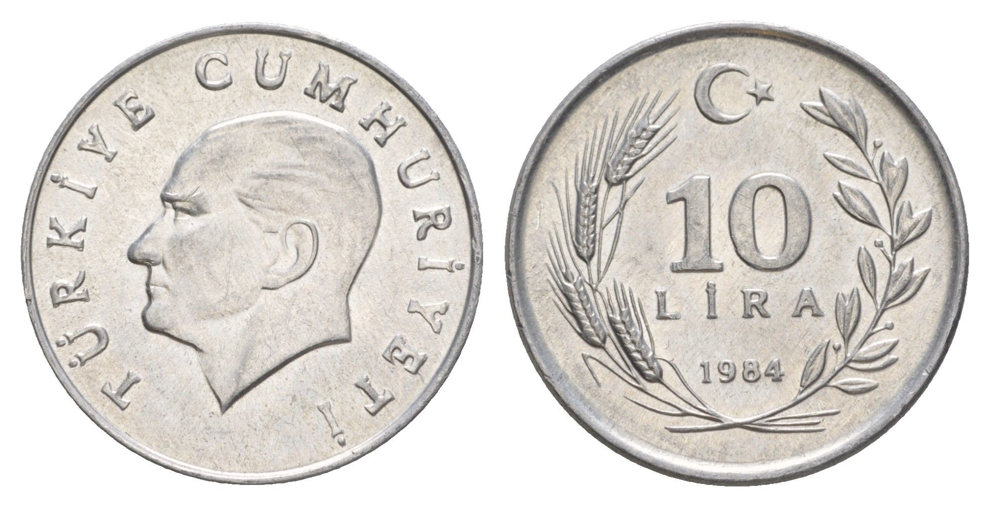 Турция 10 лир 1984 KM 964 алюминий UNC 4648-817