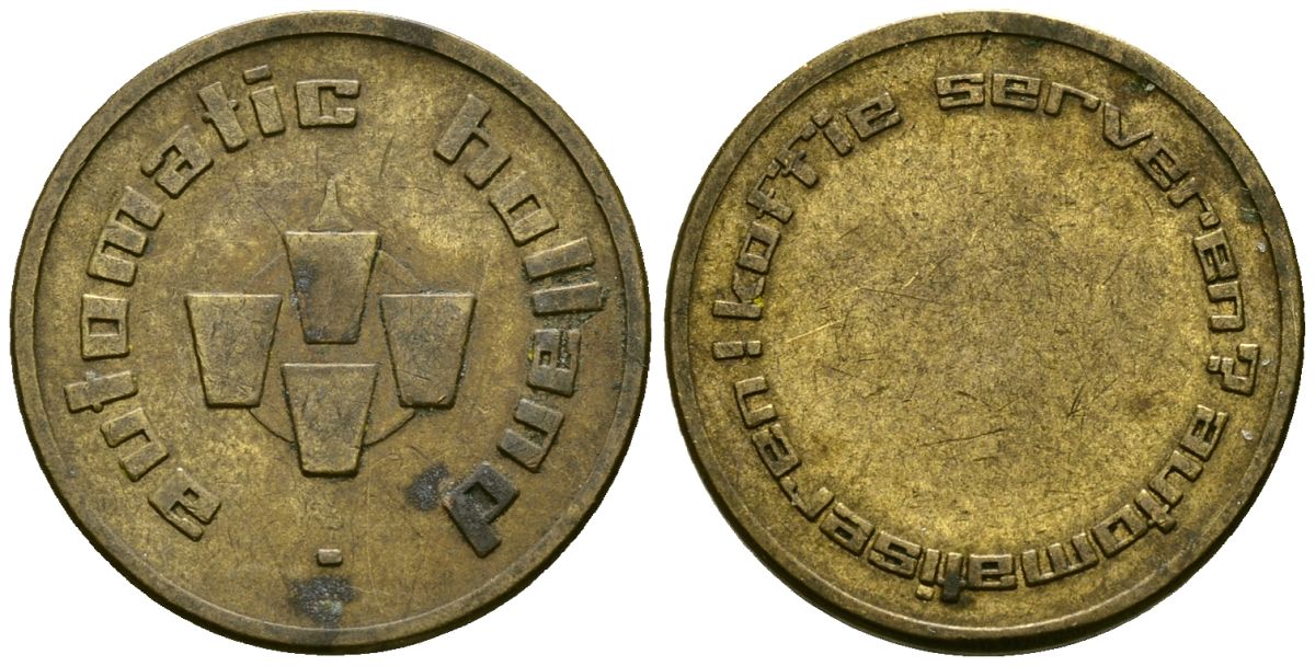 Нидерланды жетон ND жетон кофемашины - Douwe Egberts латунь 4167-422