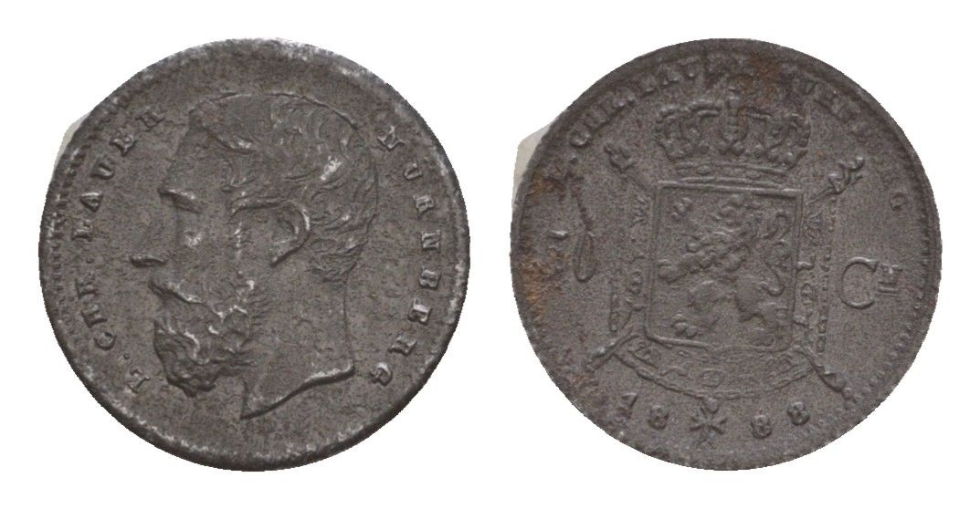 Бельгия игровой жетон в 2 франка 1888 диаметр 12,75 мм, вес 0,58 гр цинк железо 4651-1169