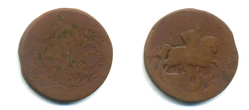 РОССИЯ 1 КОПЕЙКА 1760 медь 61-745