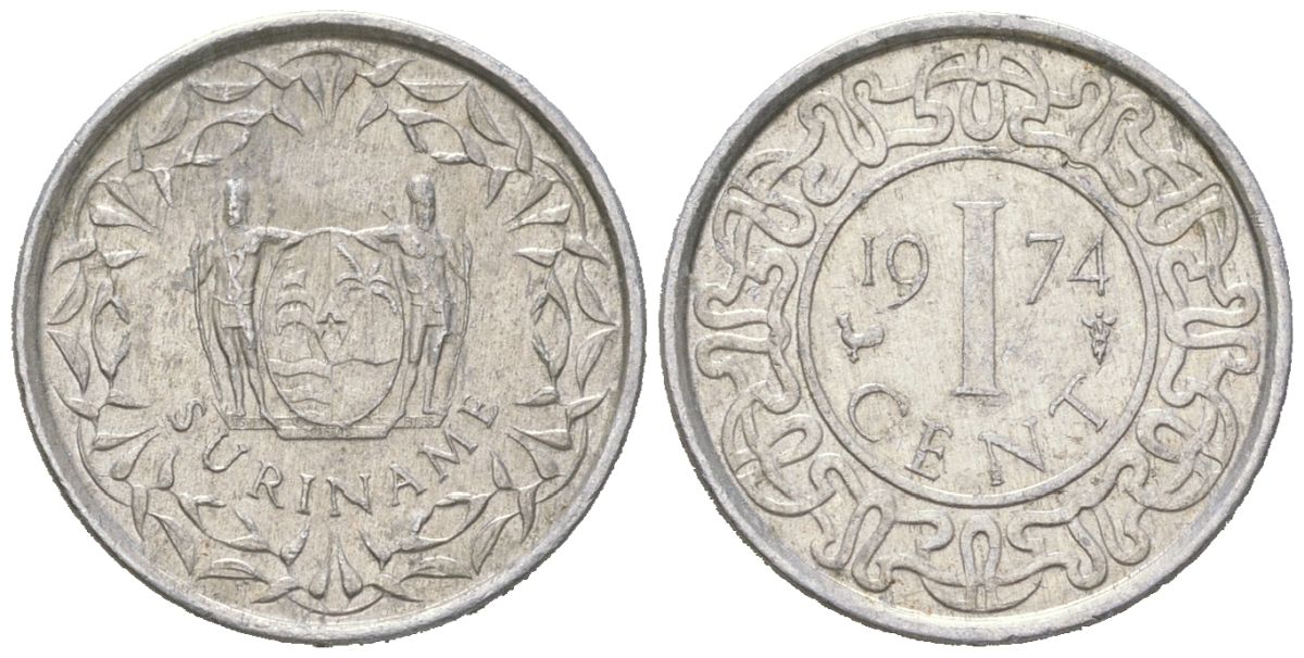 Суринам 1 цент 1974 KM 11a алюминий 4611-822