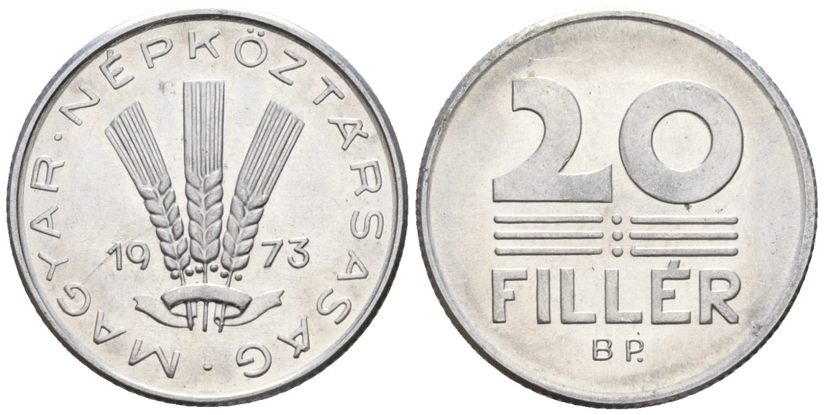 Венгрия 20 филлеров 1973 BP KM 573 алюминий 4152-263