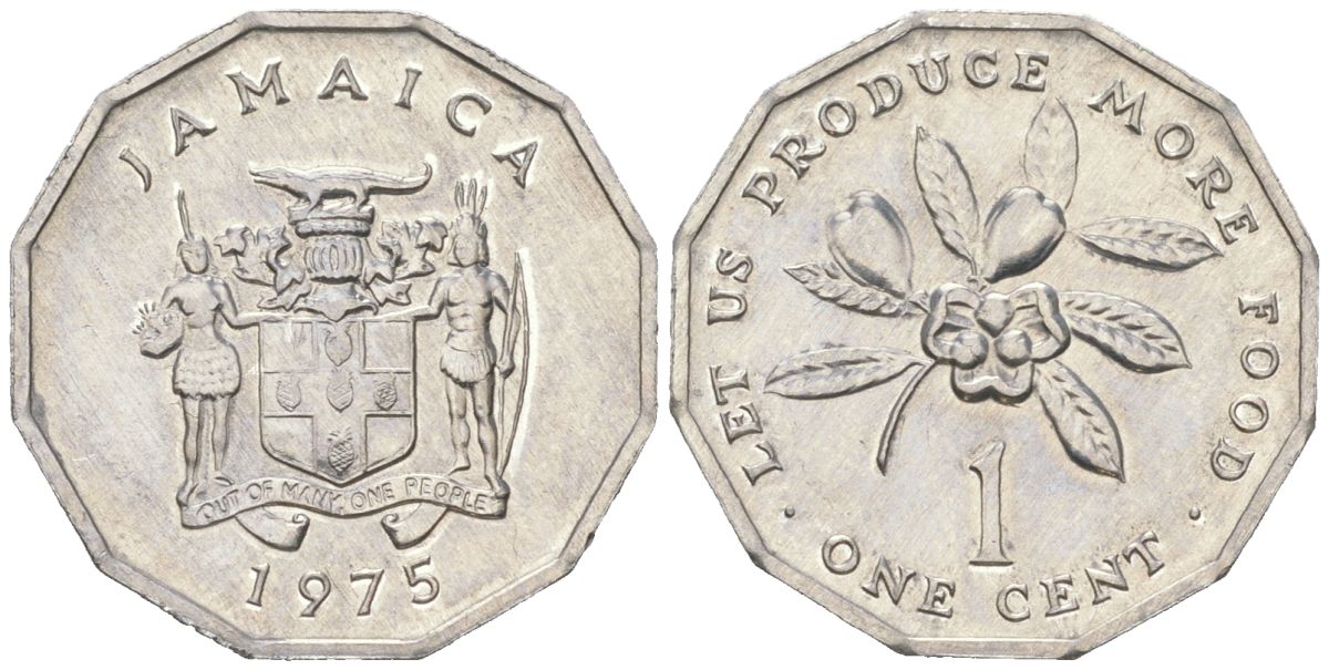 Ямайка 1 цент 1975 ФАО KM 64 алюминий aUNC 4585-232