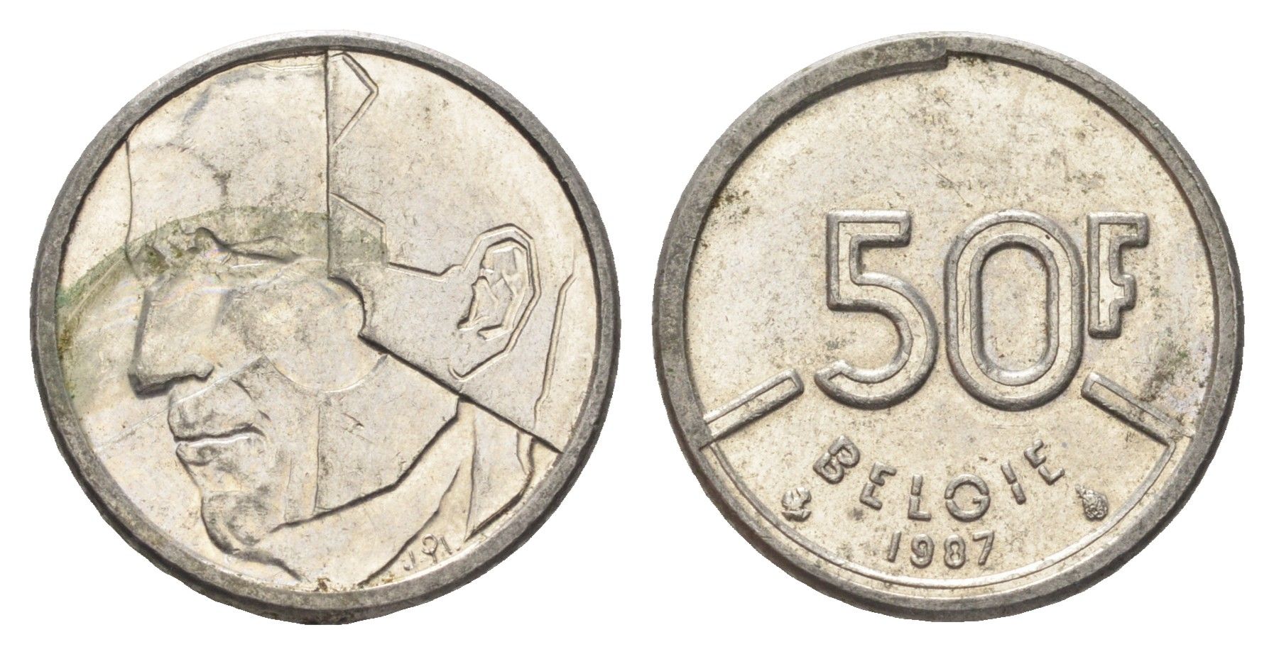 Бельгия 50 франков 1987 Belgie, Бодуэн I (1951-1993) KM 169 никель 4706-131
