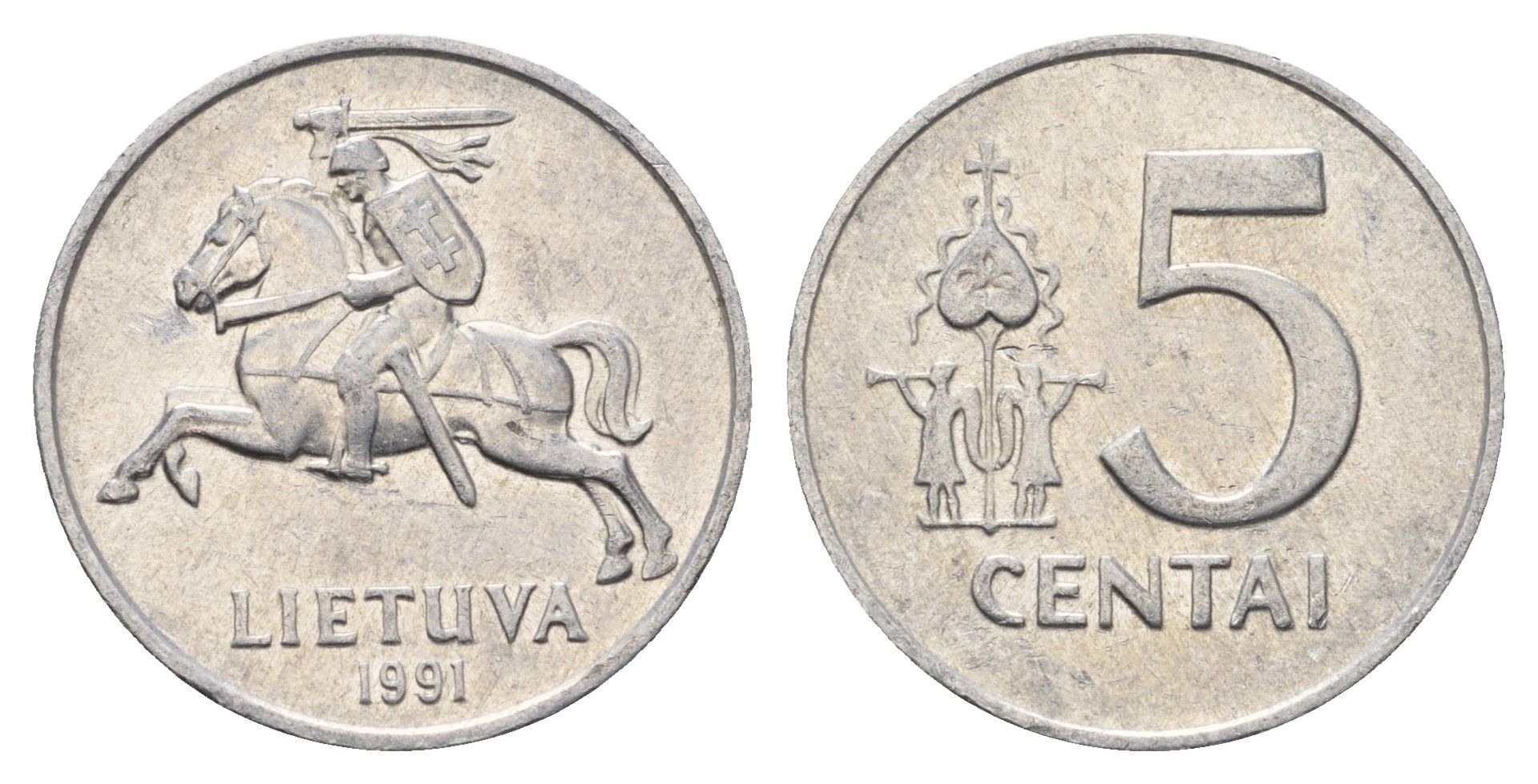 Литва 5 центов (сентов) 1991 год-тип KM 87 алюминий 4688-937