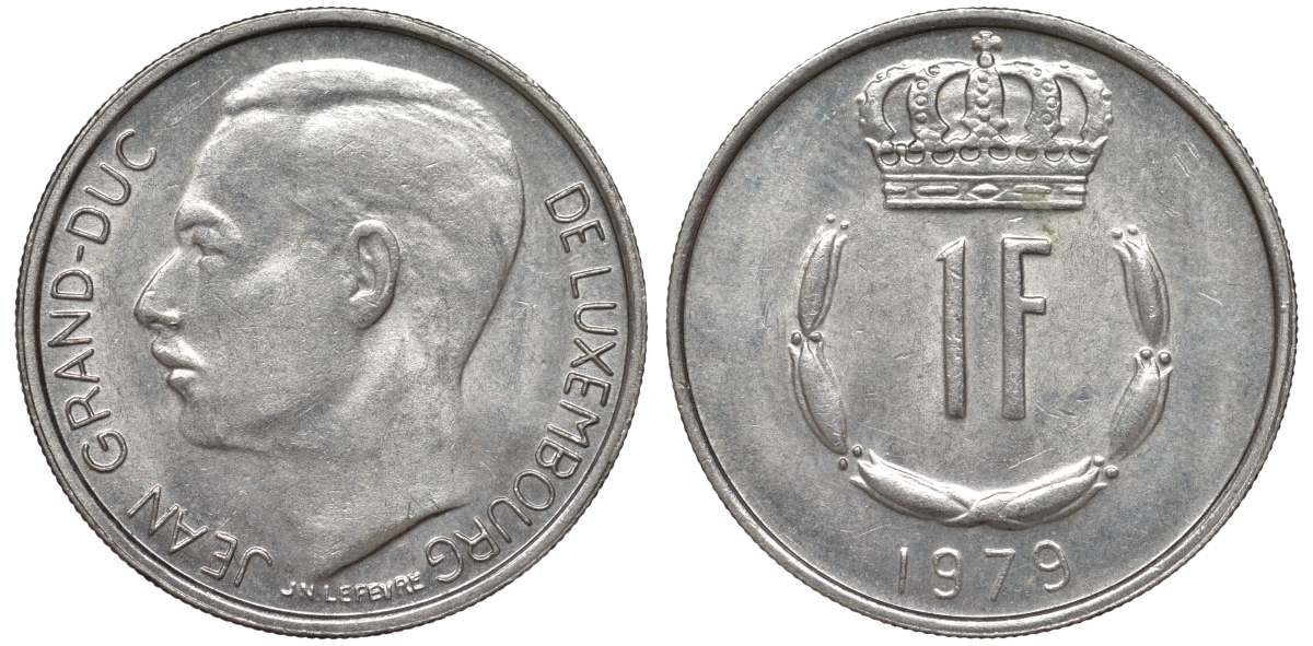 Люксембург 1 франк 1979 KM 55 медно-никель 4143-122