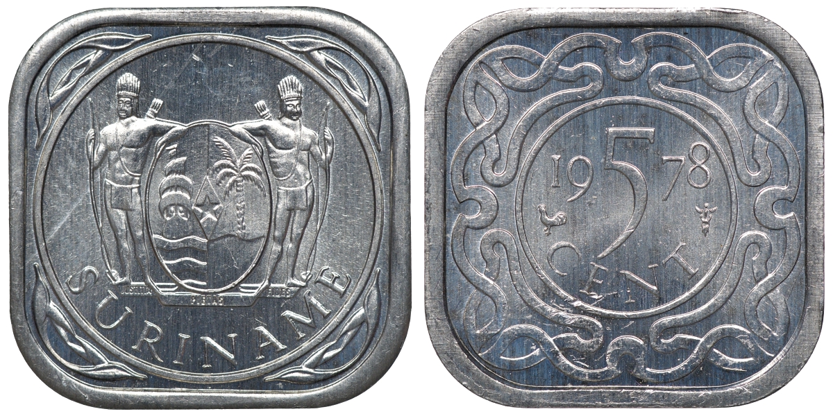 Суринам 5 центов 1978 KM 12.1a алюминий UNC 4118-522