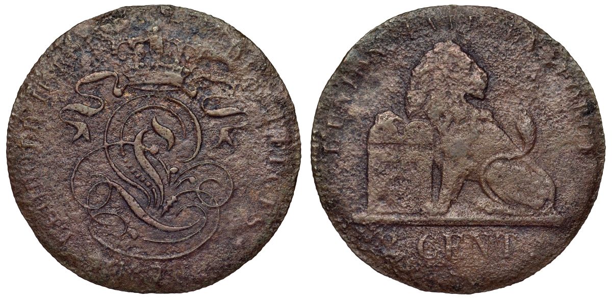 Бельгия 2 сантима 1870 Belges KM 35.1 медь 71-131