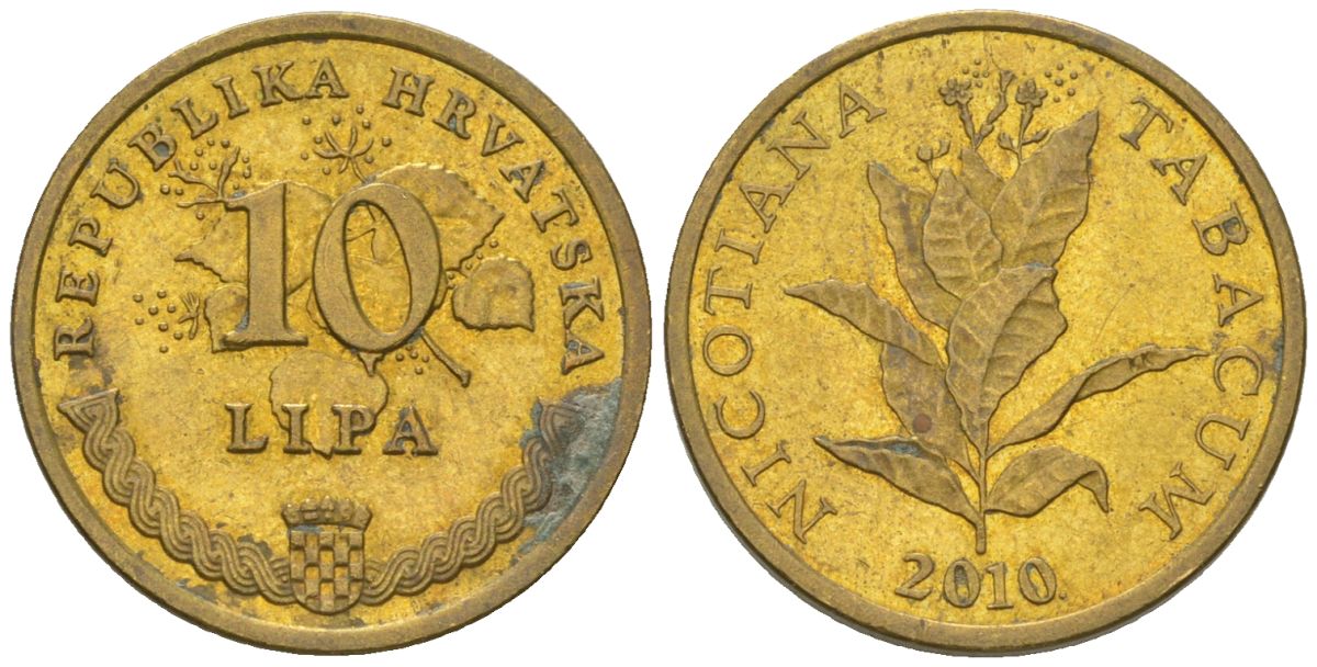 Хорватия 10 лип 2010 четный год KM 16 сталь плакированная латунью    4124-1162