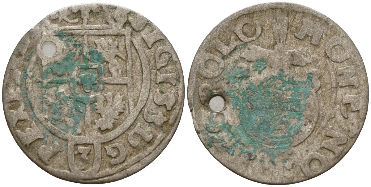 Польша 3 полкера (3 полторака - 1 крейцер) 1623 Сигизмунд III Ваза (1587-1632) Gorecki B.23, KM 41 серебро 4158-916