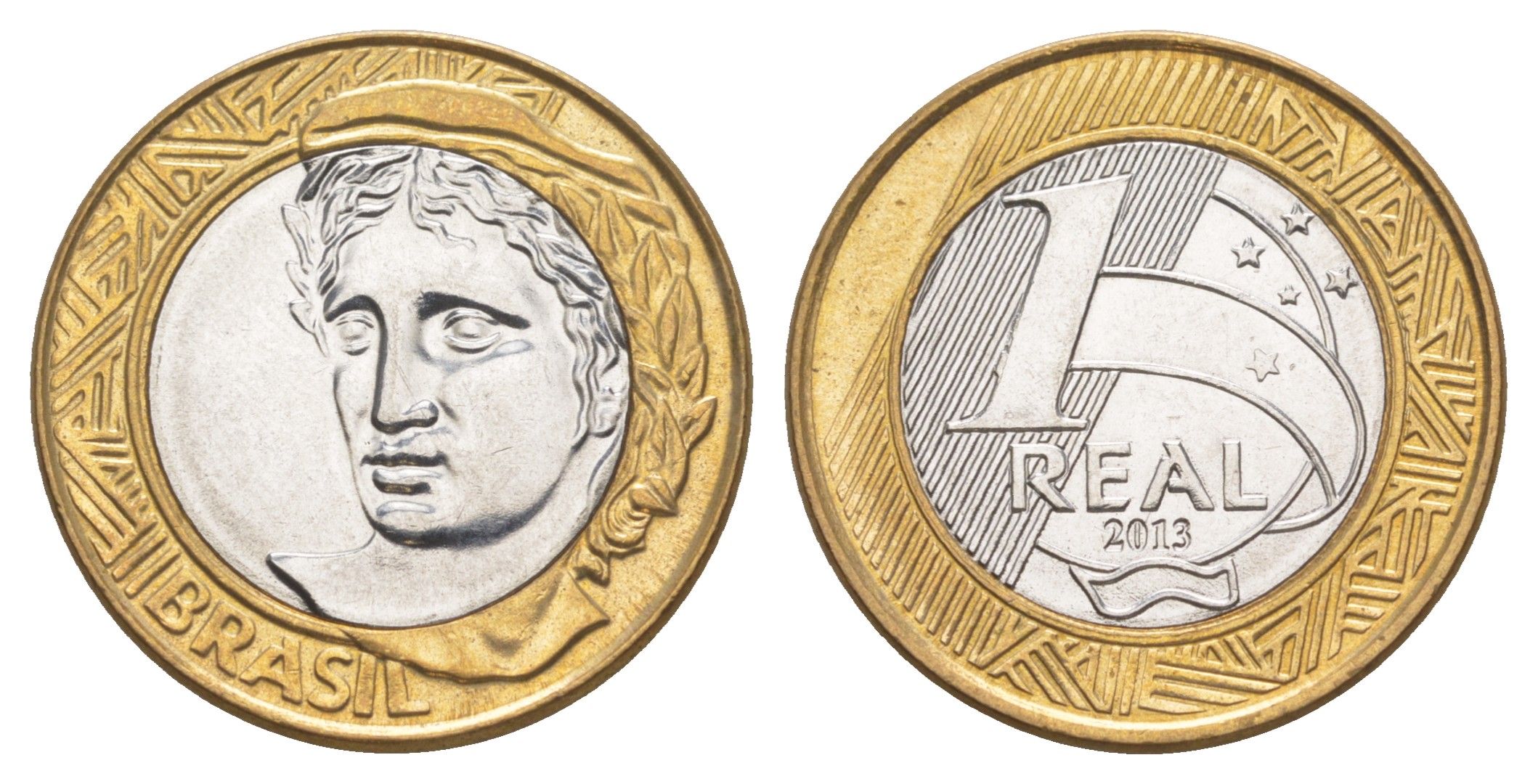 Бразилия 1 реал 2013 KM 652a биметалл UNC 4646-143