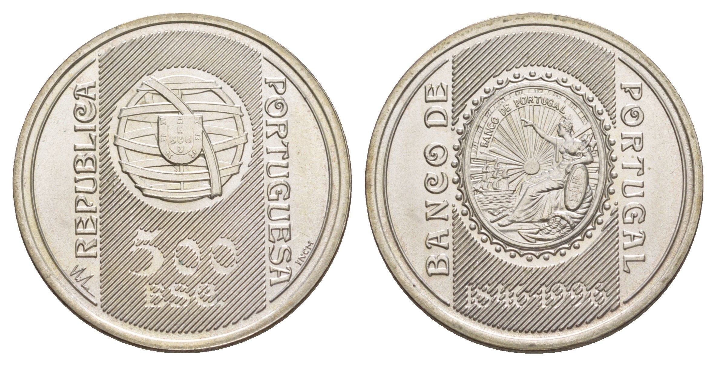 Португалия 500 эскудо 1996 150 лет банку Португалии KM 702 серебро BU 32-811