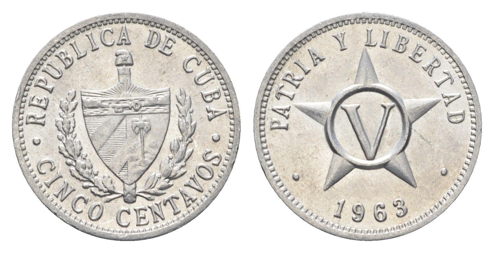 Куба 5 сентаво 1963 KM 34 алюминий UNC 4668-842